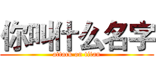你叫什么名字 (attack on titan)