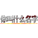 你叫什么名字 (attack on titan)