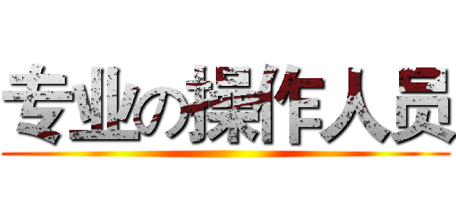 专业の操作人员 ()