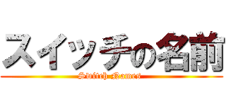 スイッチの名前 (Switch Names )