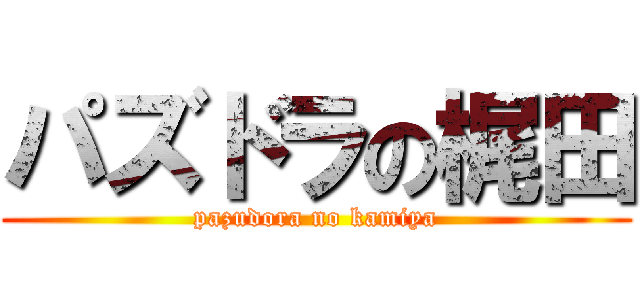 パズドラの梶田 (pazudora no kamiya)