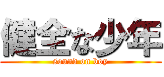 健全な少年 (sound on boy)