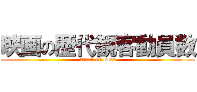 映画の歴代観客動員数 (attack on titan)