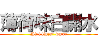 薄荷味白開水 (Mint flavor water)