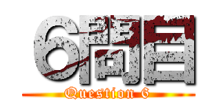 ６問目 (Question 6)