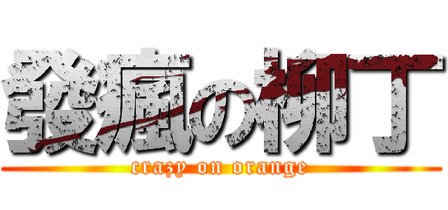 發瘋の柳丁 (crazy on orange)