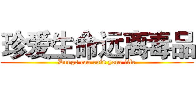 珍爱生命远离毒品 (Drugs can ruin your life)