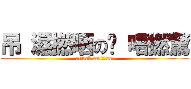 吊 濕撚晒の唉 唔撚驚 (attack on titan)