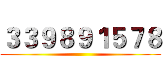 ３３９８９１５７８ ()