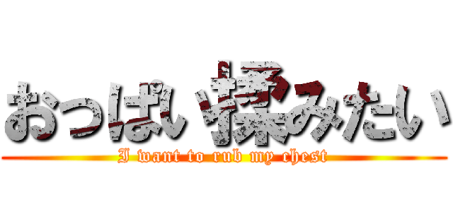 おっぱい揉みたい (I want to rub my chest)