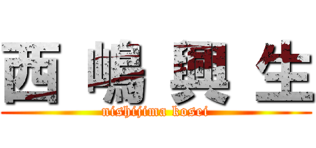 西 嶋 興 生 (nishijima kosei)