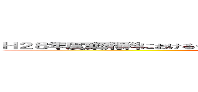 Ｈ２８年度薬剤科におけるインシデント・アクシデント事例とその対策 ()