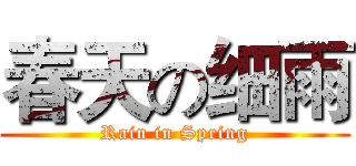 春天の细雨 (Rain in Spring)