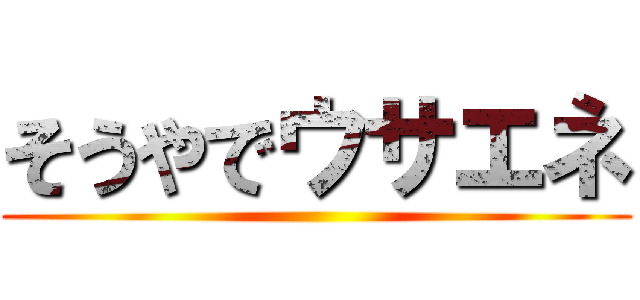 そうやでウサエネ ()