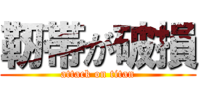 靭帯が破損 (attack on titan)