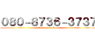 ０８０－８７３６－３７３７ (It's my number)