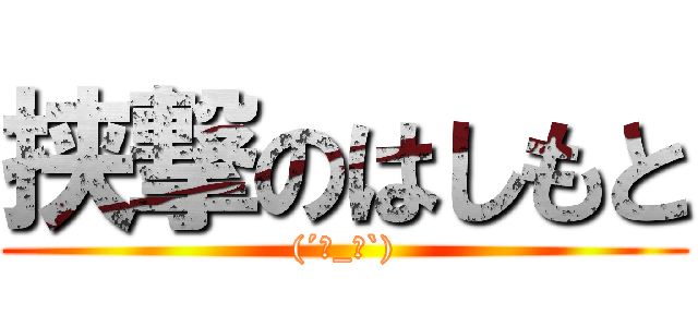 挟撃のはしもと ((´･_･`))