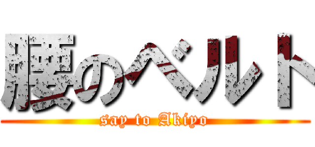 腰のベルト (say to Akiyo)