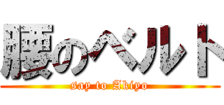 腰のベルト (say to Akiyo)