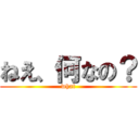 ねえ、何なの？ (what)