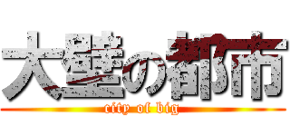 大壁の都市 (city of big)