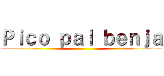 Ｐｉｃｏ ｐａｌ ｂｅｎｊａ ()