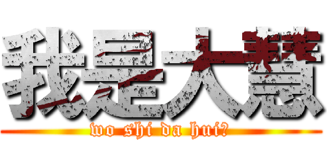 我是大慧 (wo shi da hui！)