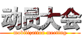 动员大会 (mobilization meeting)