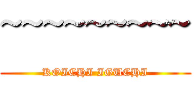 ~~~~~~~~~ (KOICHI IGUCHI)