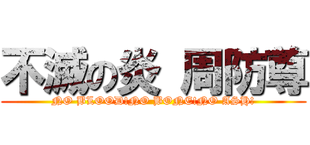 不滅の炎 周防尊 (NO BLOOD!NO BONE!NO ASH!)