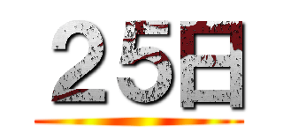 ２５日 ()