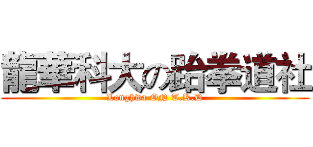 龍華科大の跆拳道社 (Longhwa ON T.K.D)