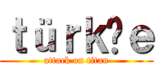 ｔüｒｋçｅ (attack on titan)