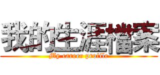 我的生涯檔案 (My career profile)