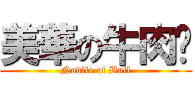 美華の牛肉麵 (Nudlle of Bull)