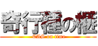 奇行種の榧 ( CAS on time)