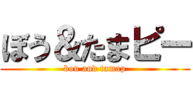 ぼう＆たまピー (bou and tamap)