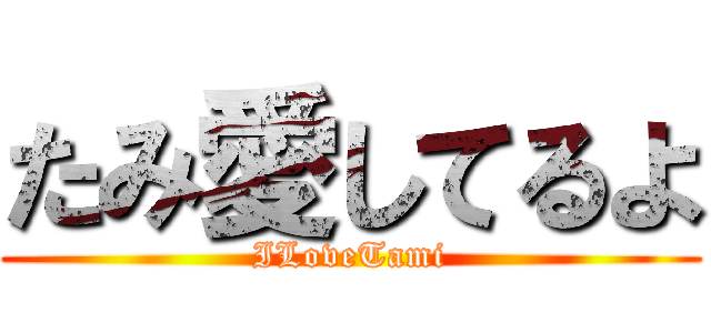 たみ愛してるよ (ILoveTami)