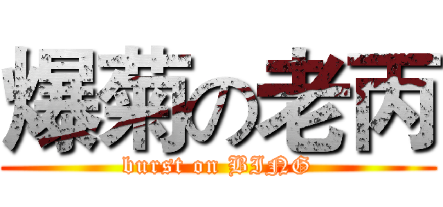 爆菊の老丙 (burst on BING)