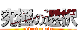 究極の選択 (ultimate choice)