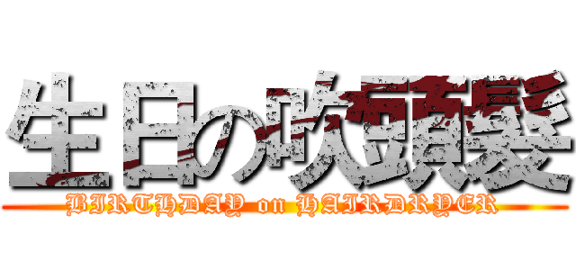 生日の吹頭髮 (BIRTHDAY on HAIRDRYER)