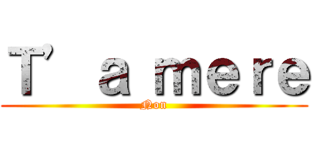 Ｔ’ａ ｍｅｒｅ (Non)