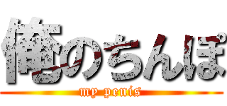 俺のちんぽ (my penis)