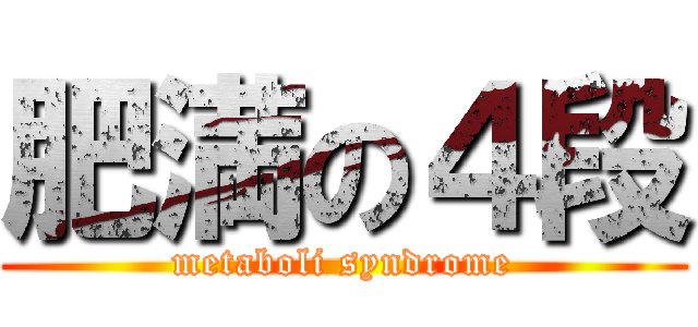 肥満の４段 (metaboli syndrome)