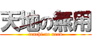 天地の無用 (tenchi no need)