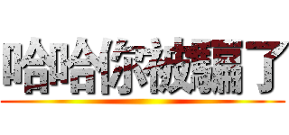 哈哈你被騙了 ()