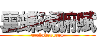 雲蝶琥腑賦 (unchokopuppu)