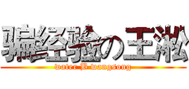 骗经验の王淞 (water B wangsong)