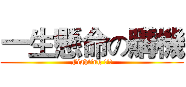 一生懸命の購機 (Fighting !!!)