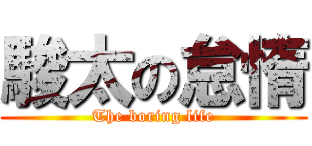 駿太の怠惰 (The boring life)